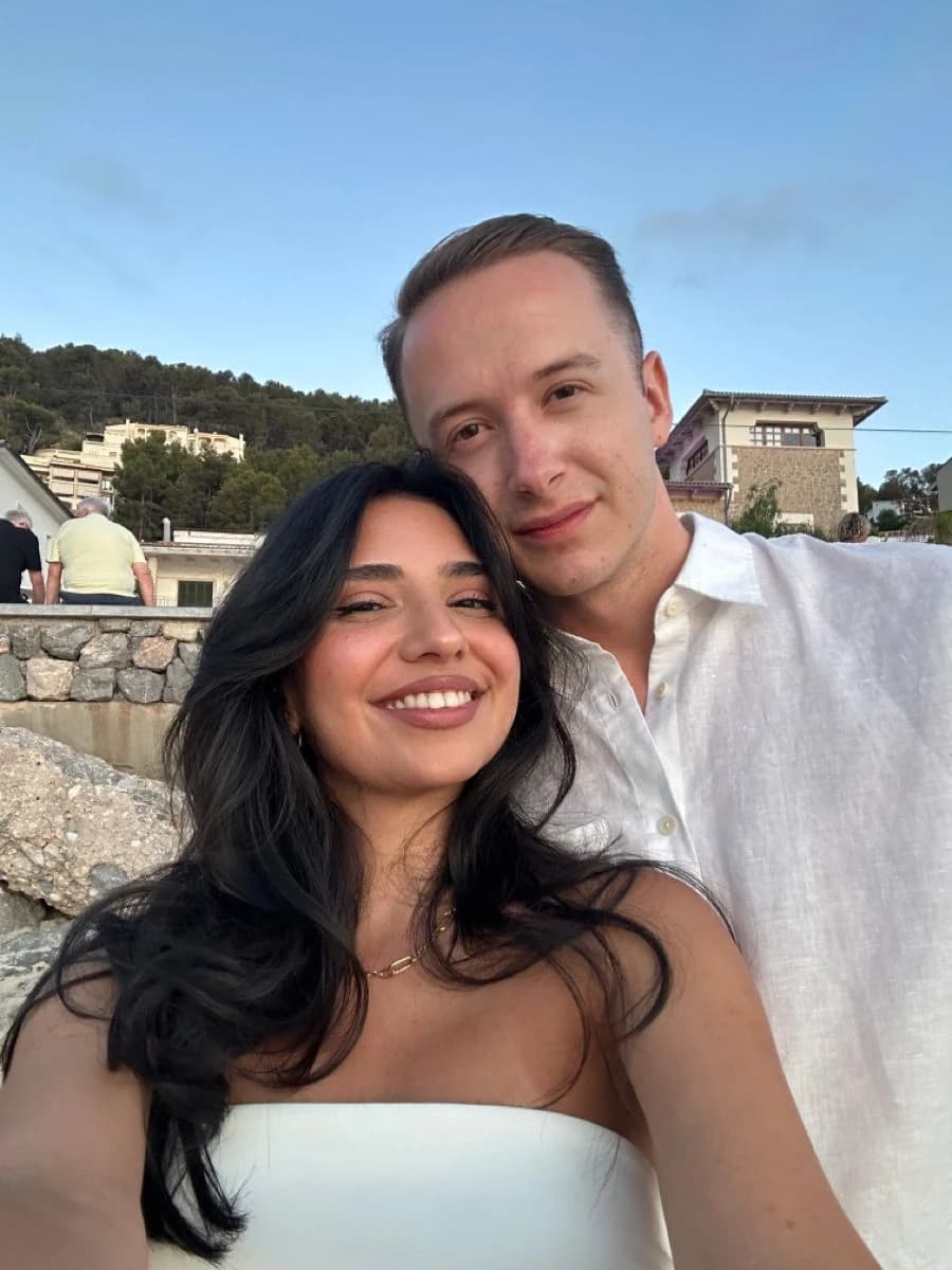Casual vacation selfie of a young couple