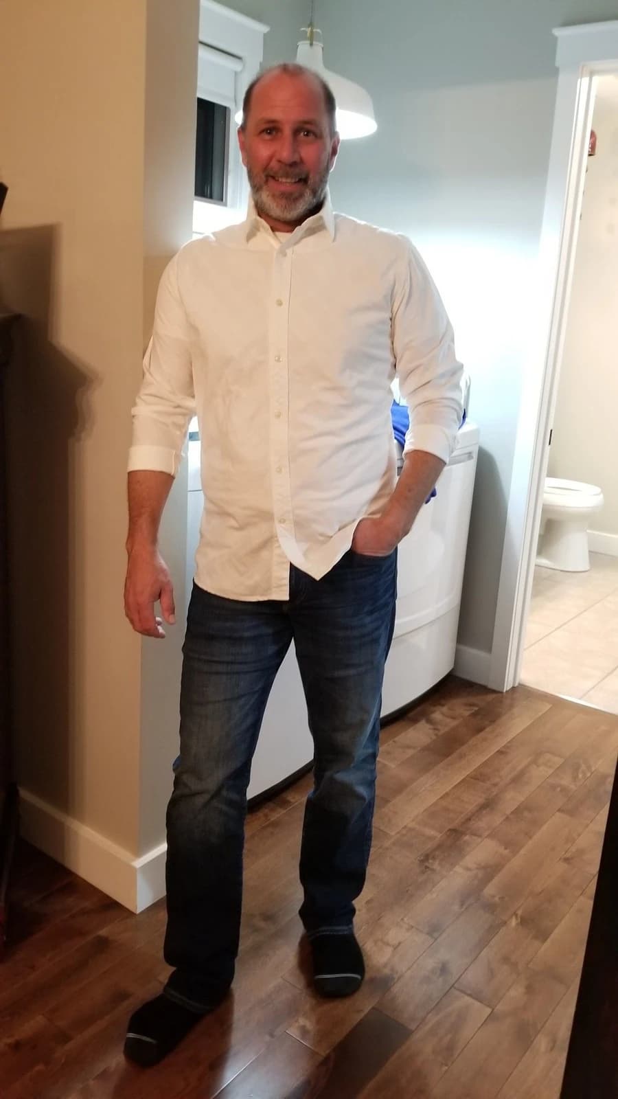 Casual phone photo of a man