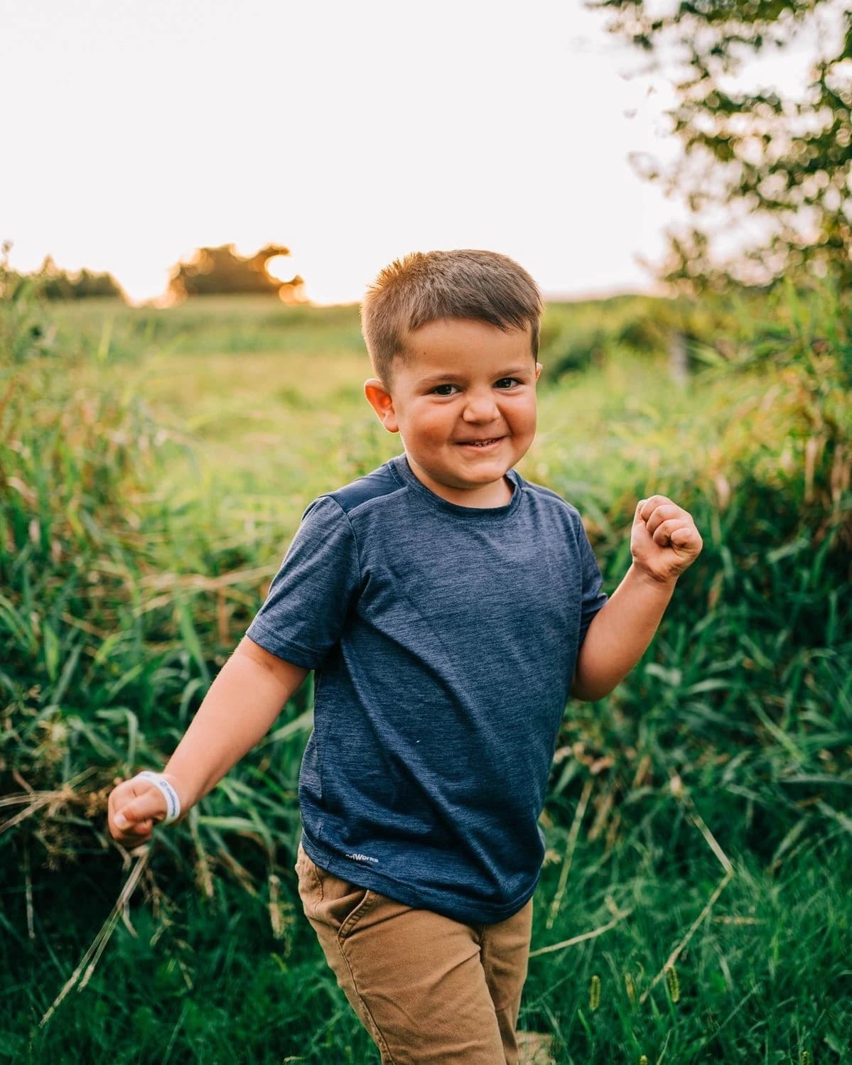 Casual outdoor photo of a young boy